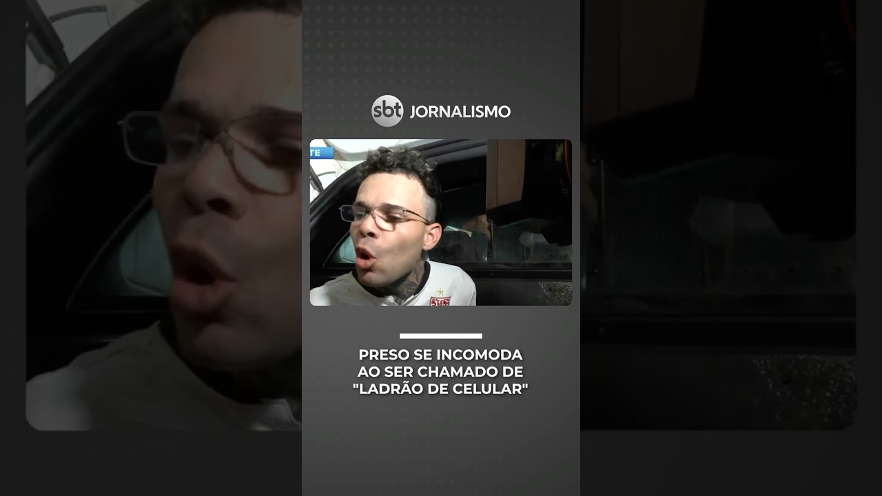 Preso tenta chutar cinegrafista e se incomoda ao ser chamado de “ladrão de celular” | #SeLigaBrasil