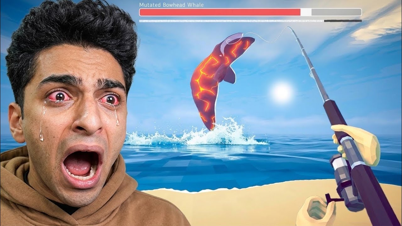 ختمت لعبه صيد السمك لوحدي ووصلت الي زعيم القروش الحوت البركاني العملاق وهزمته😱 | How to Fish