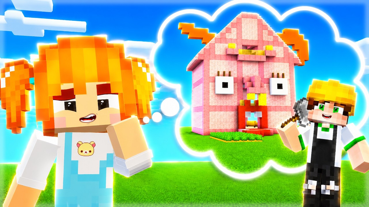 MİNE’NİN HAYALİNDEKİ EVİ YAPTIM! 😱 - Minecraft