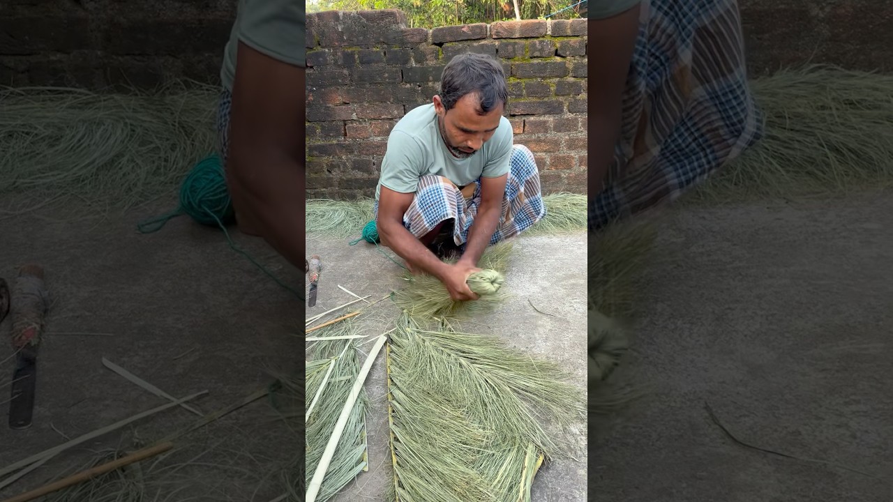 India! Traditional Broom Making Skill #shorts