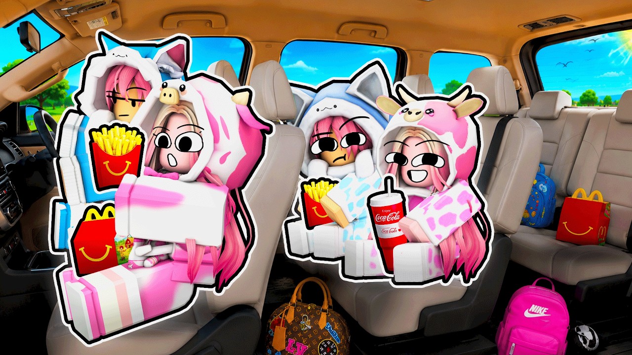MOMON & ATUN NAIK MOBIL UNTUK LIBURAN LUAR KOTA BERSAMA ANAK-ANAK di BROOKHAVEN @BANGJBLOX