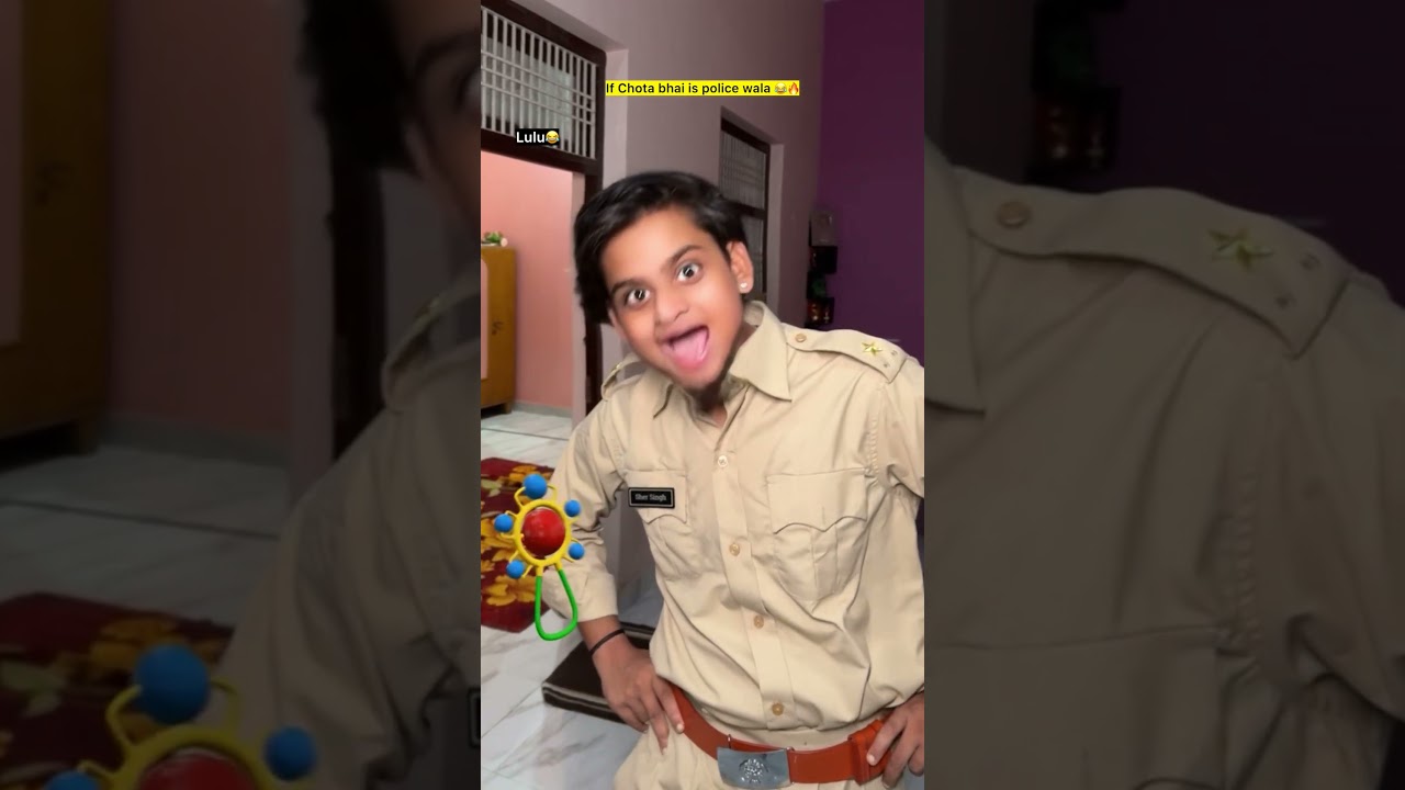 Chota bhai bna police wala 😂🔥| Indian family #shorts #indian #chaman #relatable #chotabhai #comedy