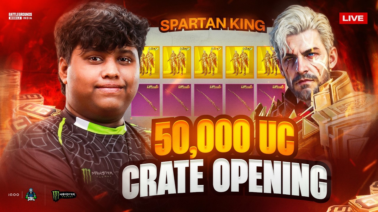 JAIPUR WE ARE COMING ! | LIVE 50,000 UC CRATE OPENING🚀 BGMI #iQOO