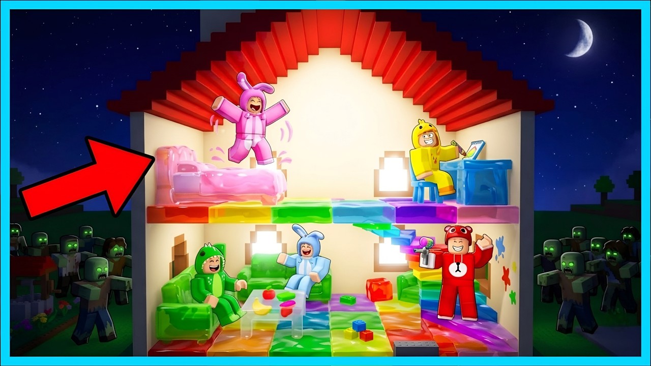 MIPAN & ZUZUZU Bangun Rumah Yang Terbuat Dari Squishy Dan Jelly! ROBLOX