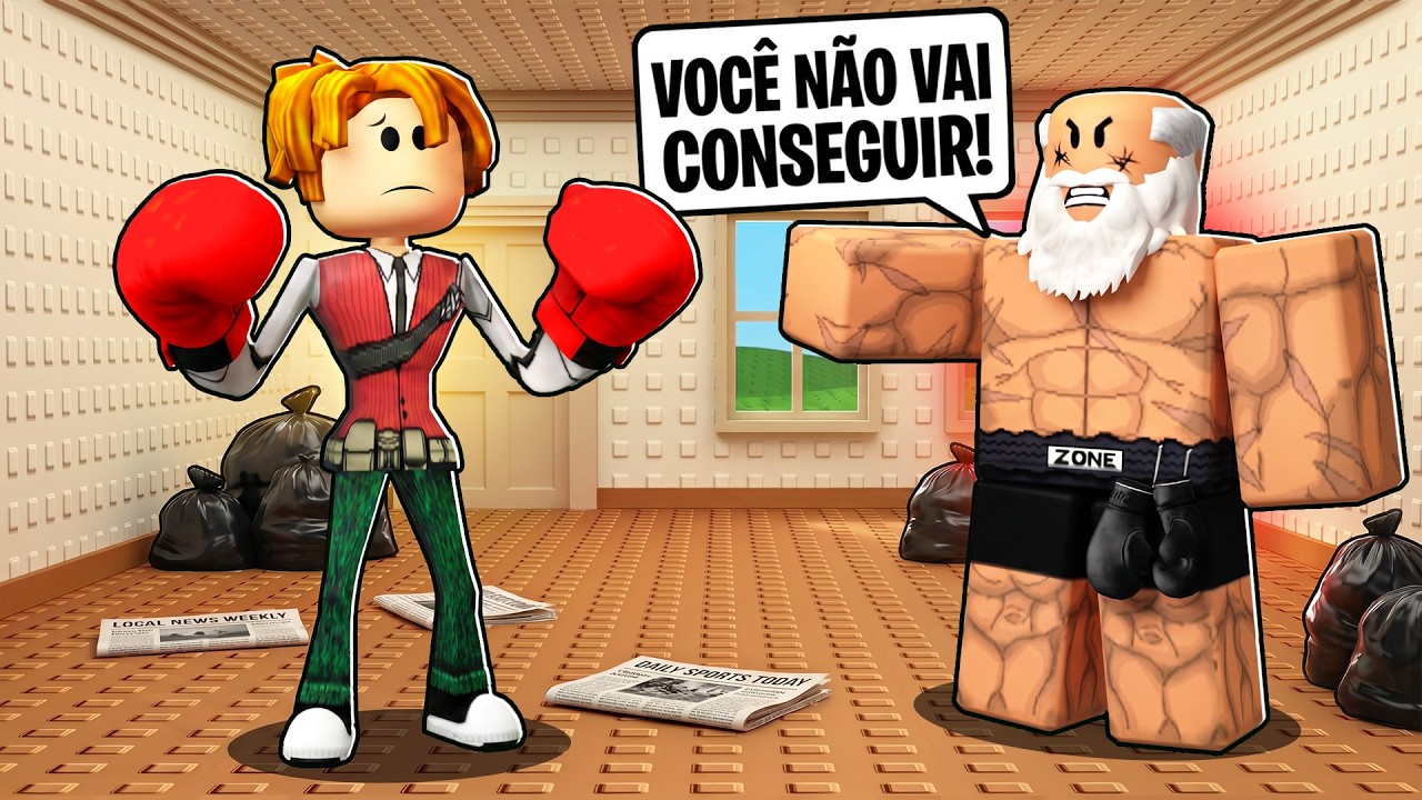 VIREI LUTADOR DE BOXE * para provar que meu avô está errado * (Roblox Learn to Fight)