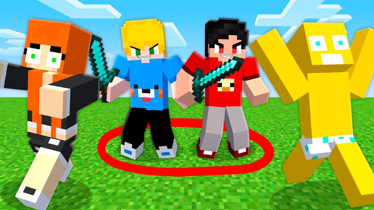 Sobrevivendo Dentro do CÍRCULO VERMELHO no Minecraft!