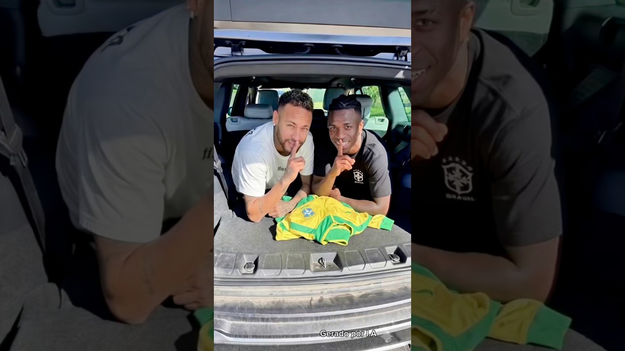 Neymar e Vini Jr preso na mala