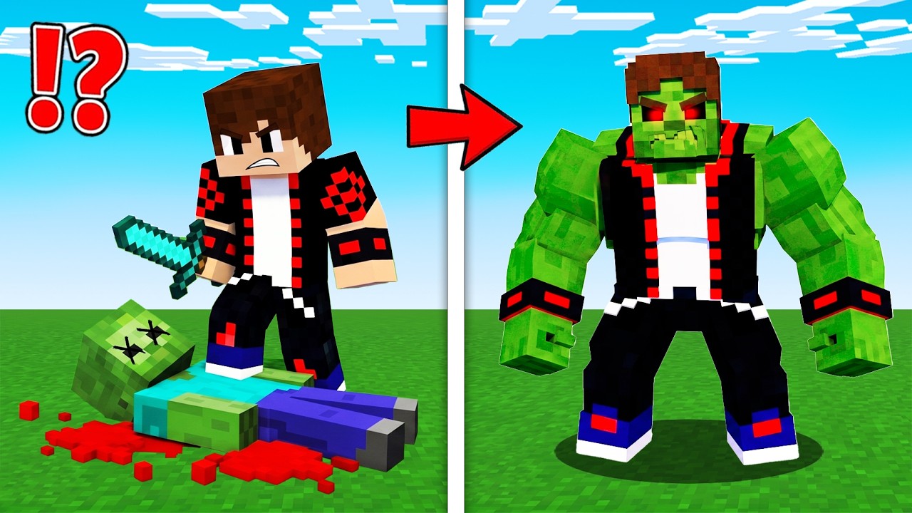 ماين كرافت : اي وحش اقتلـه اتحول الى نسخته المطورة !!؟ 🔥😱