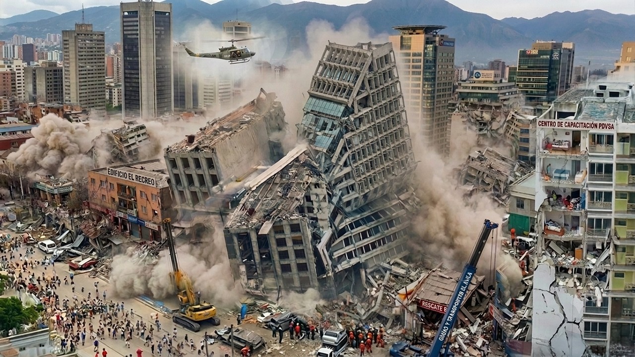 Venezuela in Ruins After 7.5M Earthquake! Multiple Buildings Collapse in Caracas, People Trapped