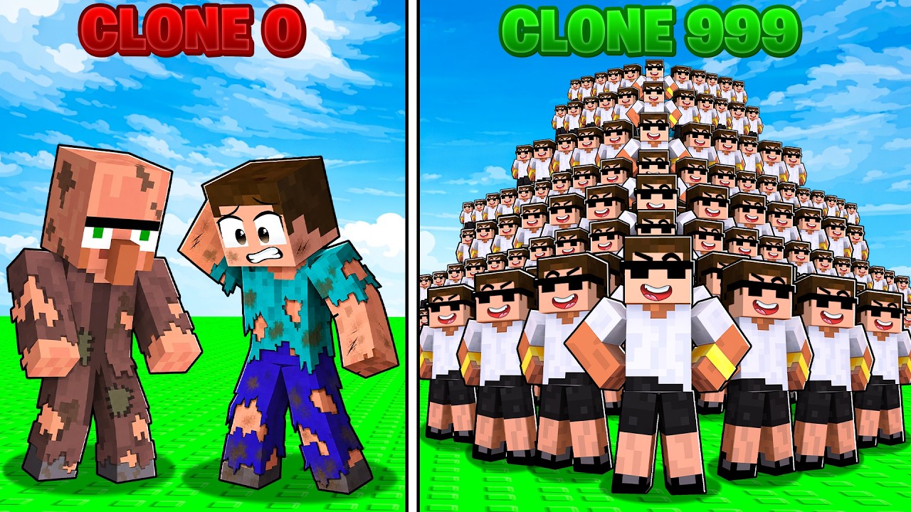 Carry vs Doorbin vs Noob ROBLOX Clone army challange