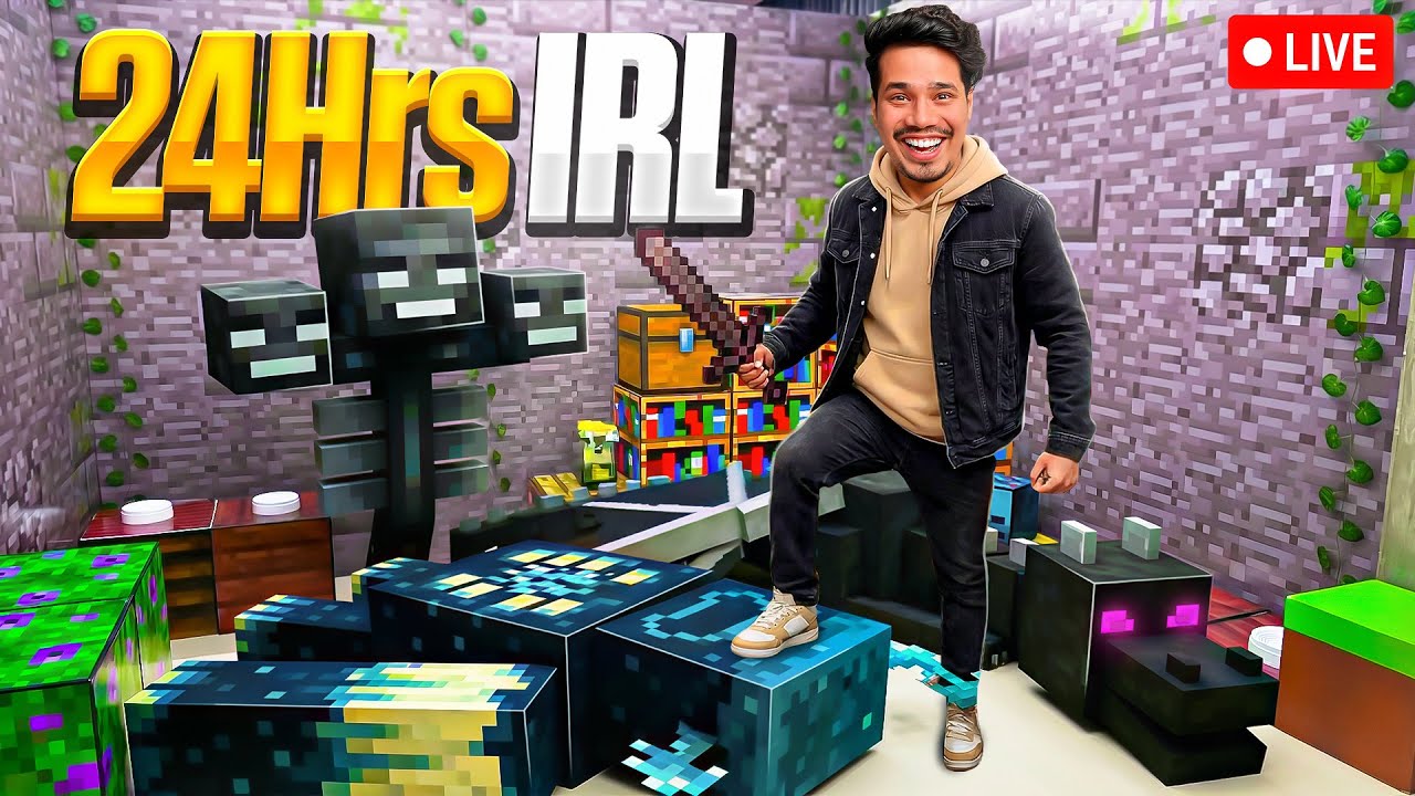 FINALE - 24Hrs IRL HARDCORE MINECRAFT STREAM 😱 | GAMERFLEET