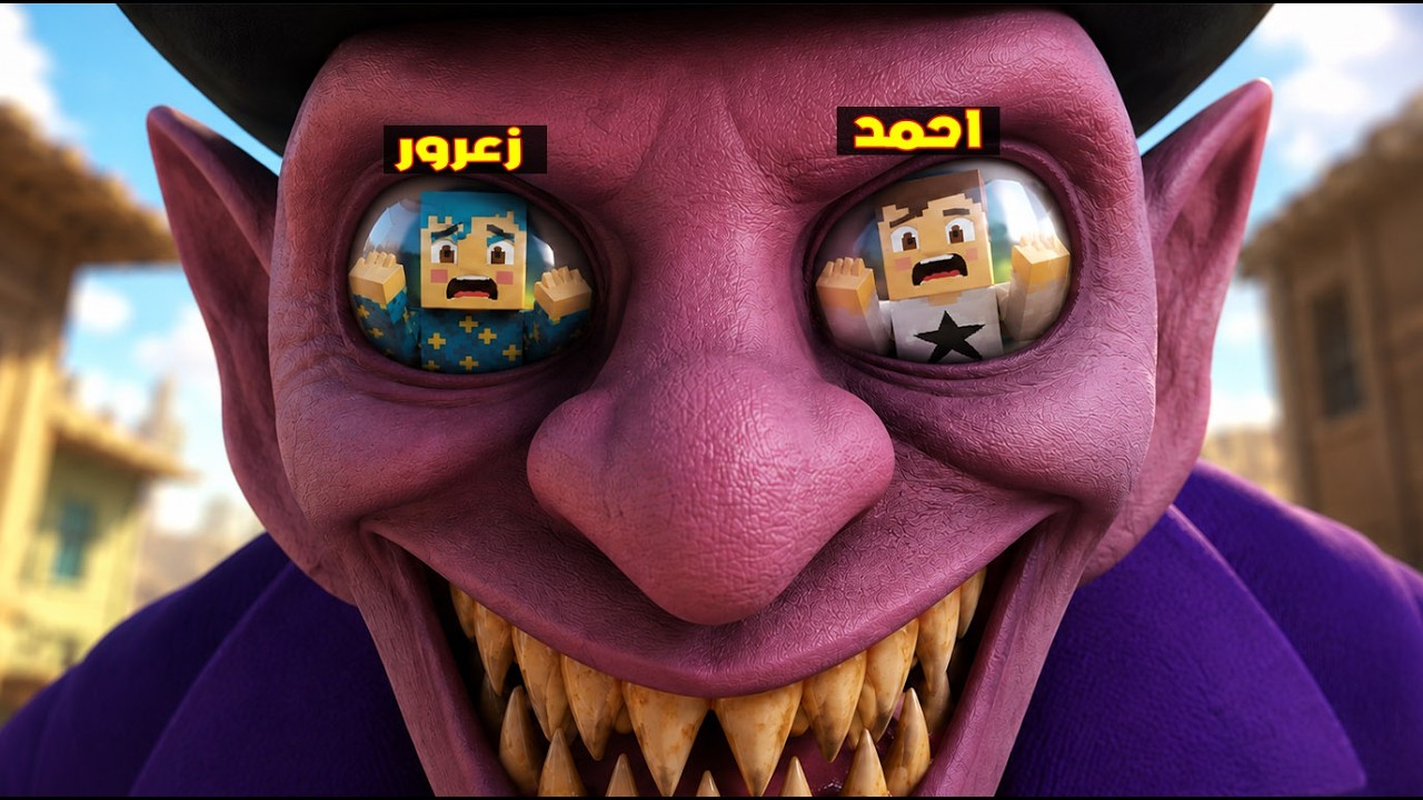 فلم ماين كرافت : زعرور يدخل في عين العملاق الاحمر الشرير ( كركور هرب ) 🔥😂