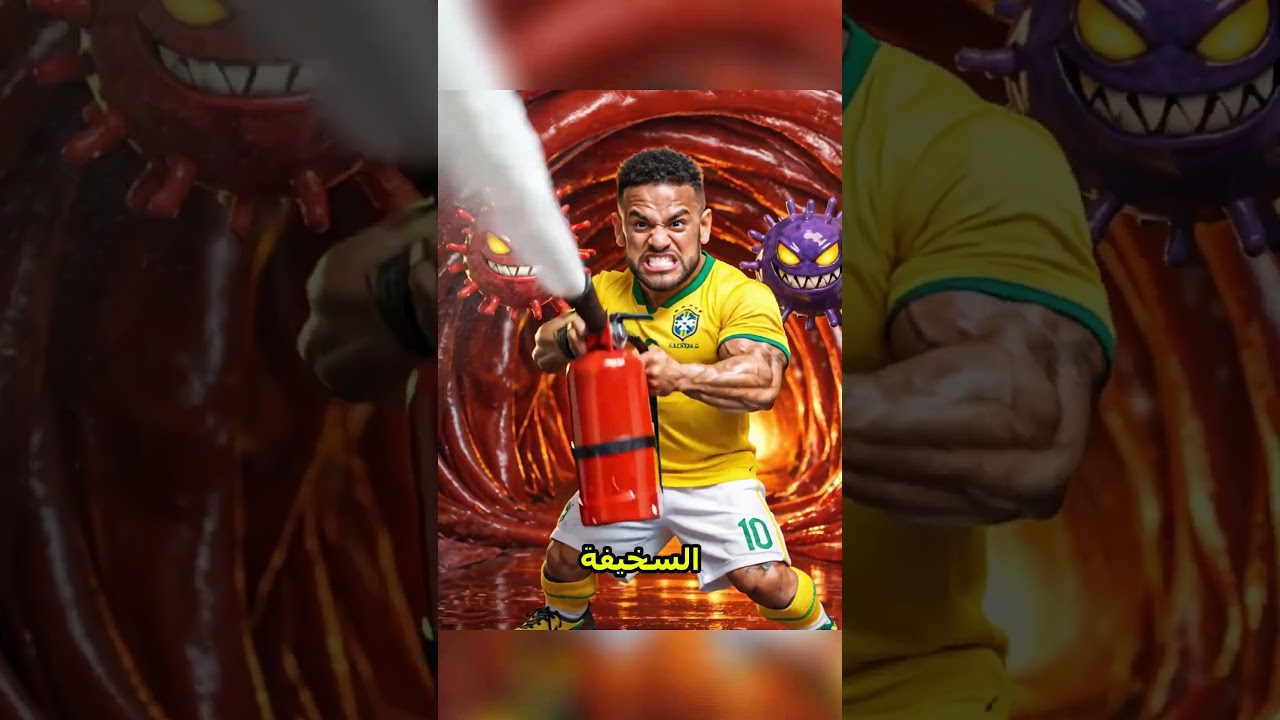 نيمار يهاجم البكتيريا لإنقاذ رونالدو ! 😱