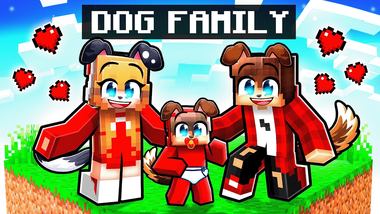 I Raised a DOG Family in Minecraft…