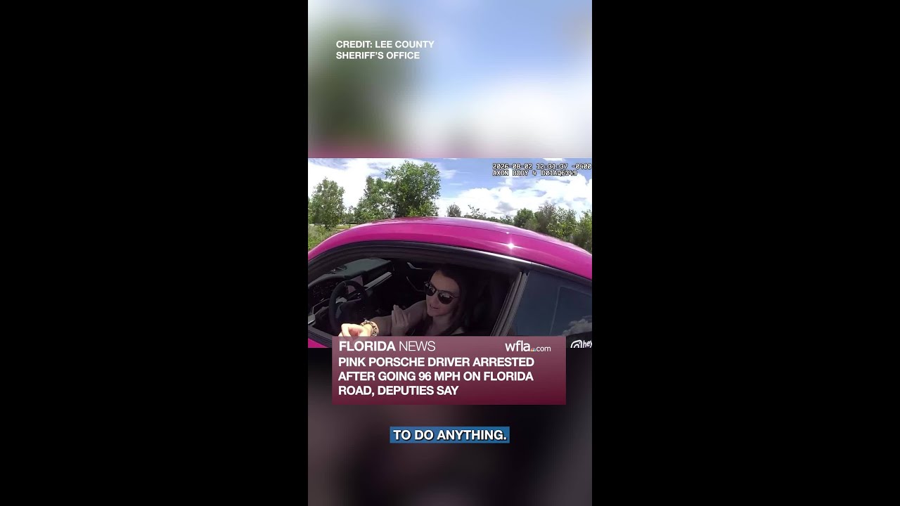 Pink Porsche driver arrested after going 96 mph on Florida road, deputies say