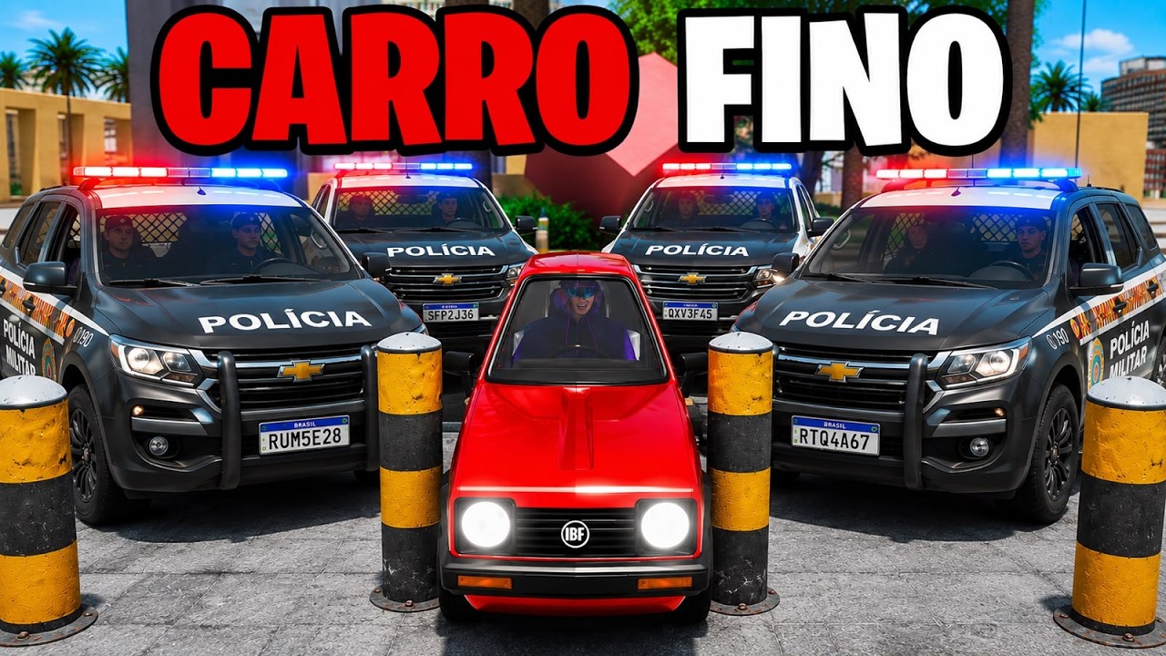 O carro mais FINO do MUNDO dando FUGA no GTA 5 RP!