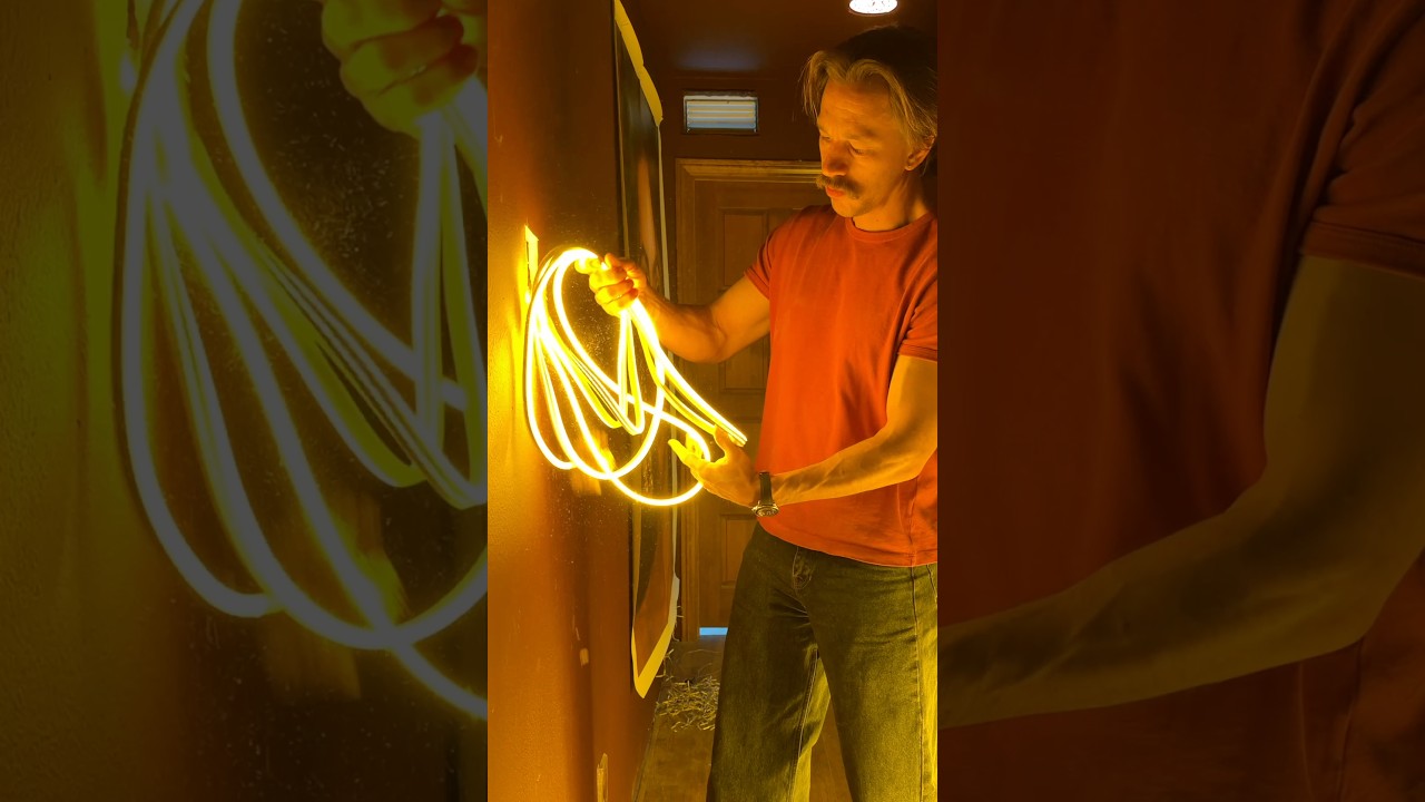 He made a tunnel to infinity in his wall!