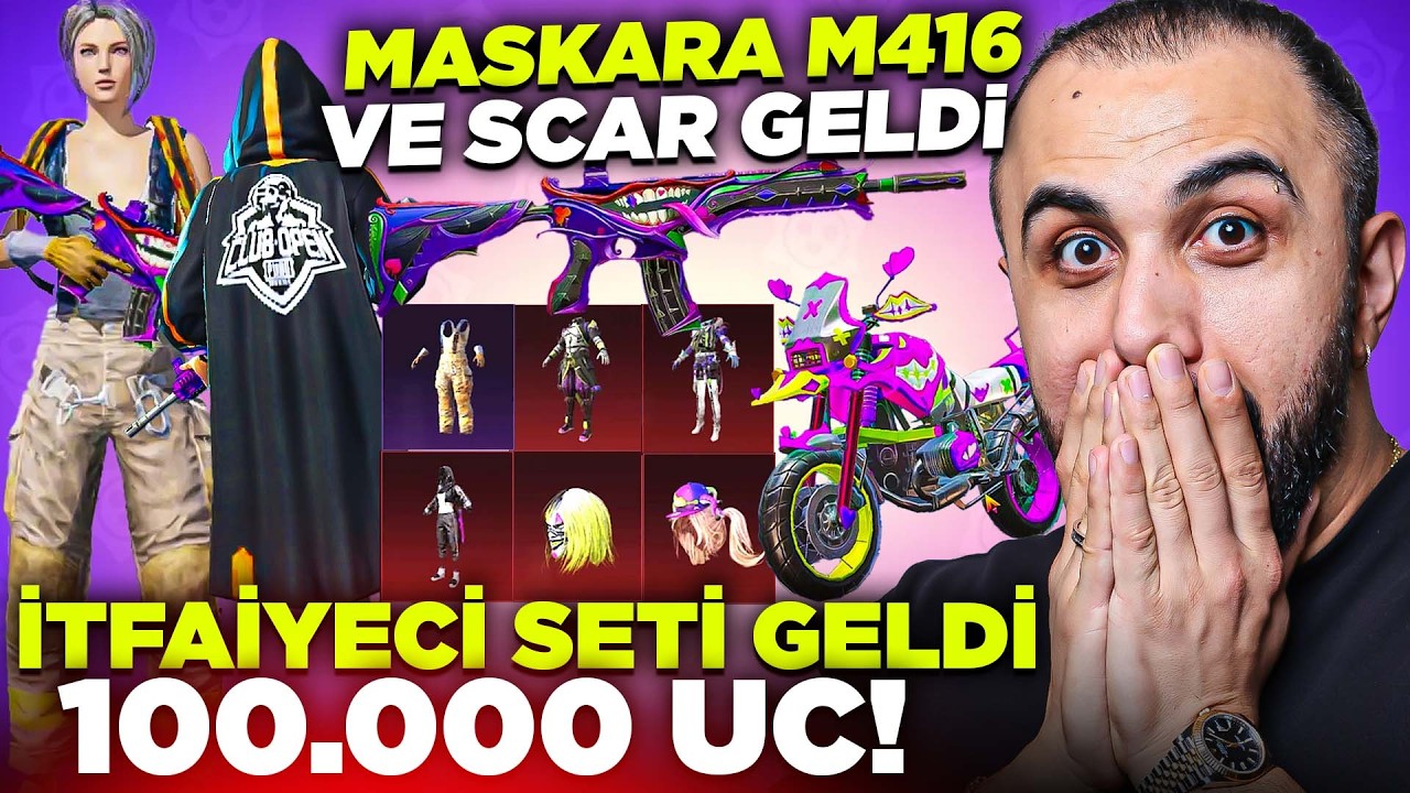 MASKARA M416 GELDİ!! CLUB OPEN VE İTFAİYECİ SETİ GERİ DÖNDÜ 😱 100.000 UC BASTIK! | PUBG Mobile