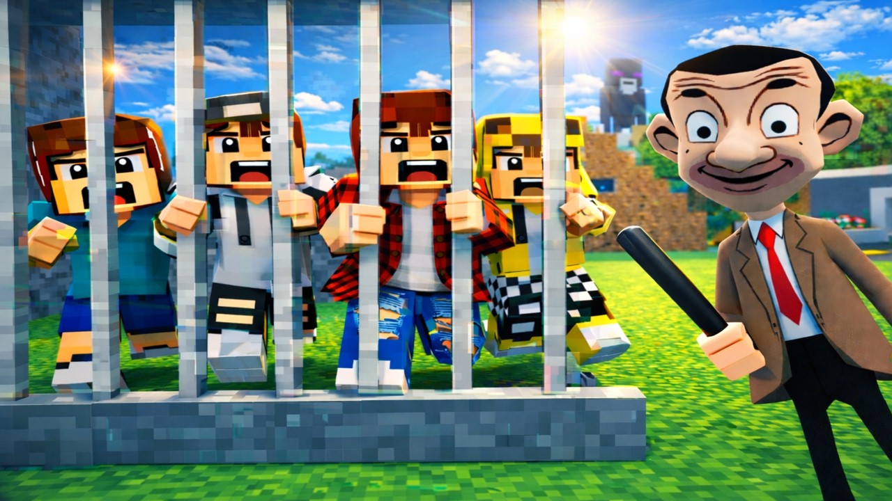 ماين كرافت لكن انا وجيجي وعبوسي وكعبول الحرامي سجنه 😭🔥 #فلم_ماين_كرافت