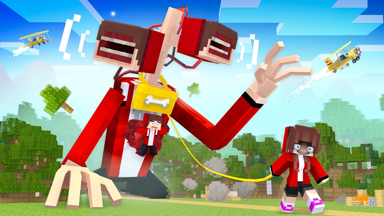 JJ SIREN HEAD as a Pet - Maizen Minecraft Animation