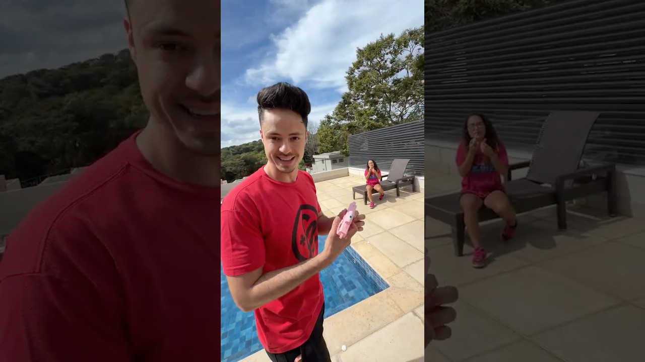 TROLLAGEM COM LANÇADOR DE ÁGUA IRADO! #shorts