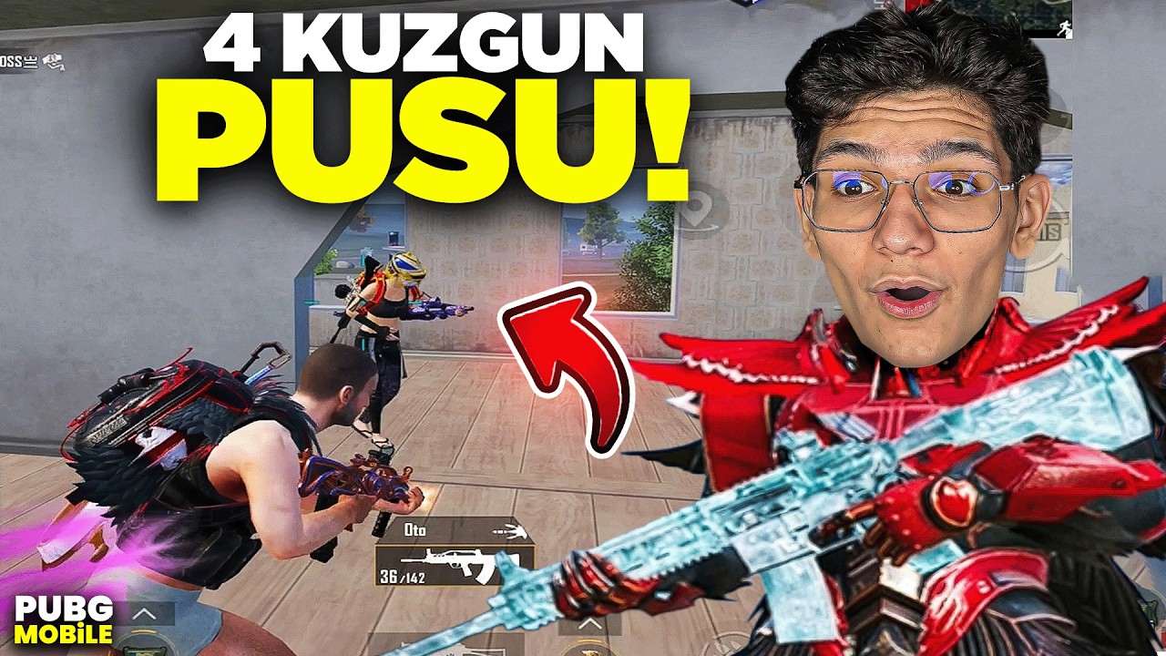 EKİPLE 4 KUZGUN İLE PUSU YAPTIK! KÜFÜR YEDİK😂 - PUBG MOBİLE