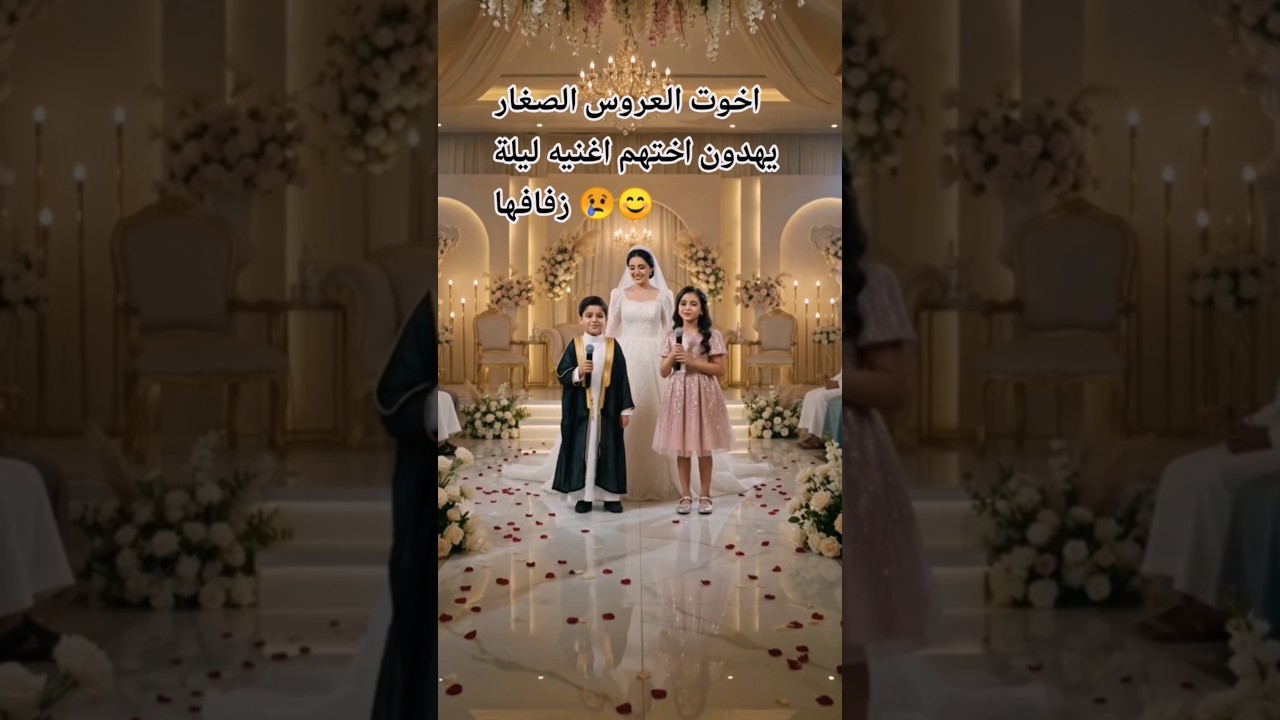 اخوت العروس الصغار يهدون اختهم اغنيه ليلة زفافها" #اغنيه_زفاف #فساتين_حديثه #زفاف_الدبكة #shorts