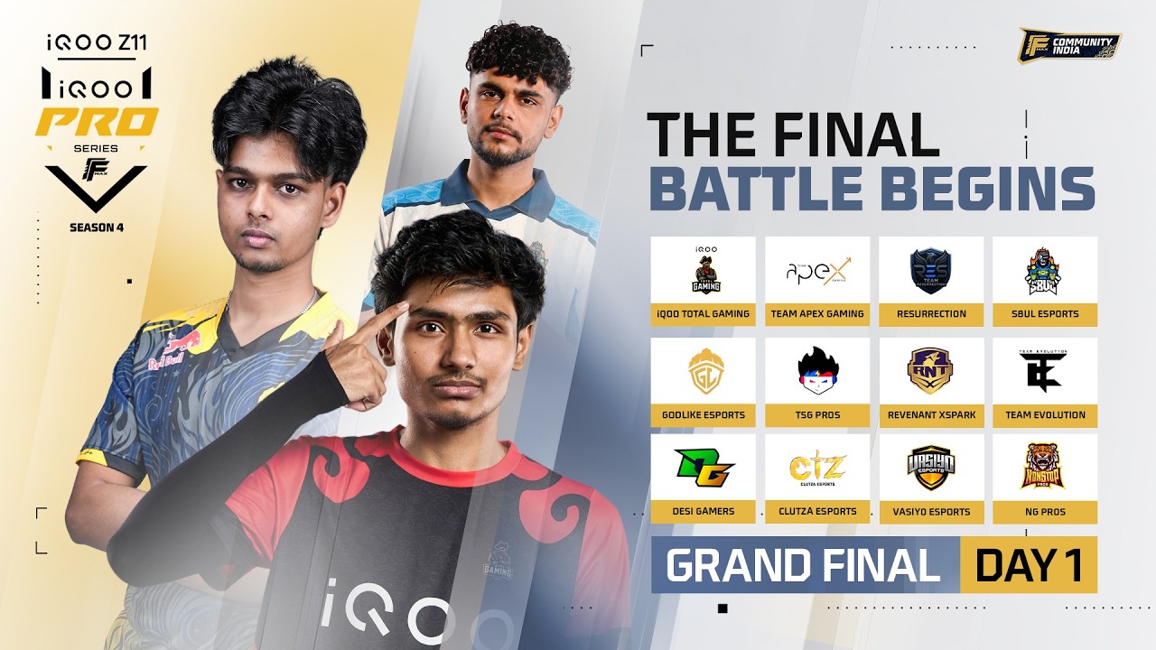 iQOO Pro Series Season 4 – Grand Finals | Day 1 #iQOOProSeries #iQOOZ11 #FreeFireMAX