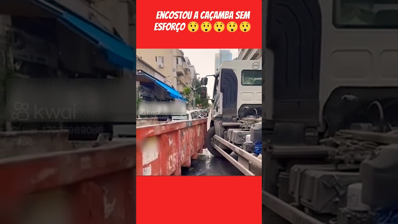 como encostar a caçamba sem esforço.#caminhão #caminhoneiro