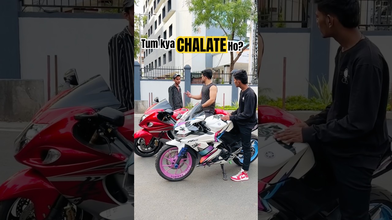 RICKSHAW wale se panga lelia😂 #farazstuntrider #superbikes #bikers #bike #hayabusa