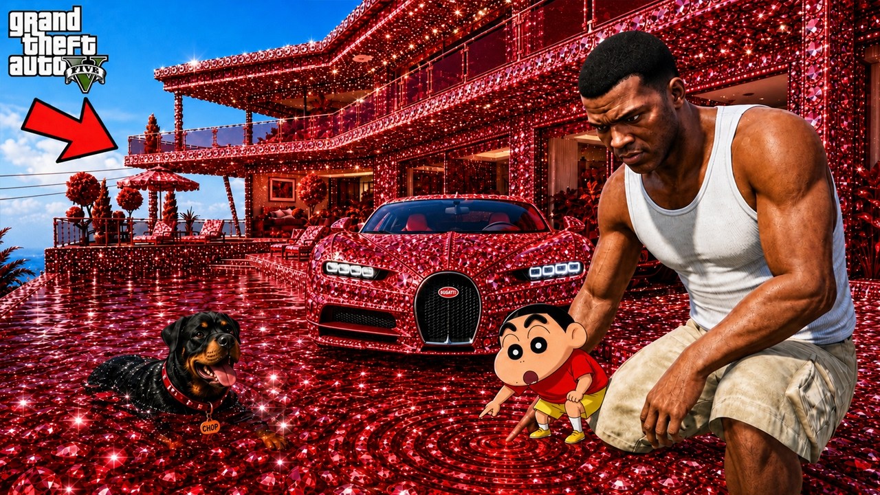 Anything Franklin Touches Turns into Gold, Diamond & Money! in GTA 5 | SHINCHAN and CHOP
