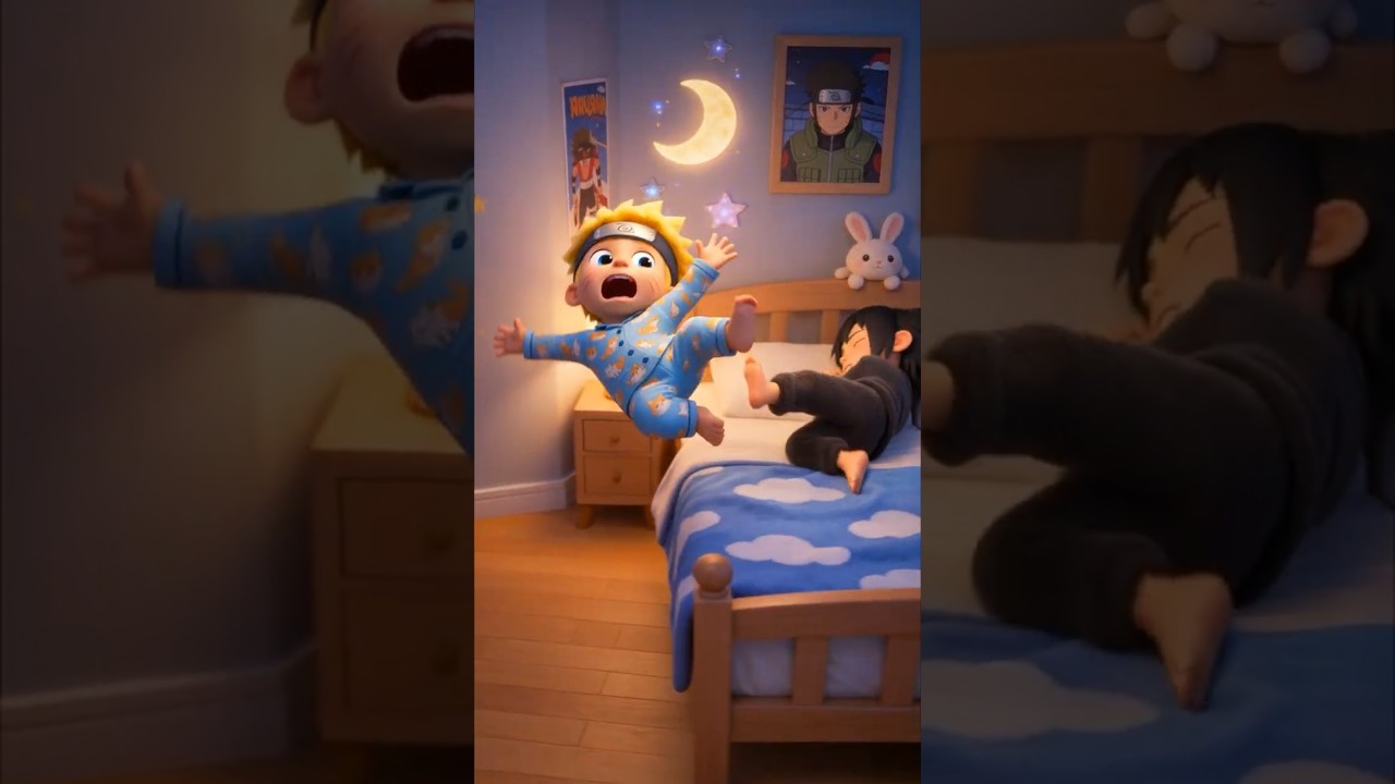 Sasuke chutou o Naruto pra fora da cama! 😱