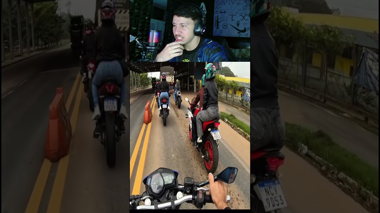 O RETROVISOR NA MÃO DELE 😂😂 #motovlog #mt09 #engraçado #moto