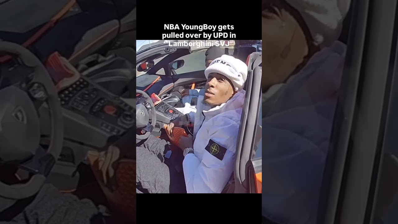 NBA YoungBoy gets stopped in Lamborghini SVJ by UPD with DDAWG & gains a new supporter