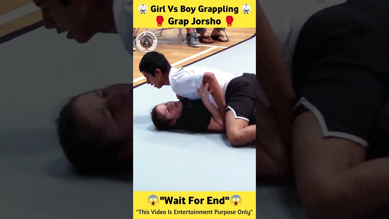 Girl vs Boy 😲🥋 / Unstoppable Pressure from Start to Finish* #jiujitsu #wrestling #shorts #mma