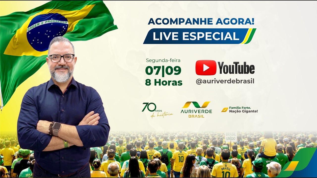Jornal da Auri Verde Brasil – Alexandre Pittoli - Especial 70 Anos e Av. Paulista – 07/09/2026