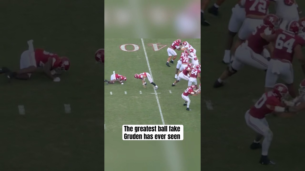 The ball fake was so good, Coach Gruden thought both guys actually slipped!