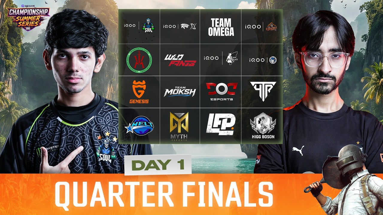 ONEGAME BGMI - Summer Championship Series | DAY 5 | Quarter Finals Group A #iqoosoul #madkings #bgmi