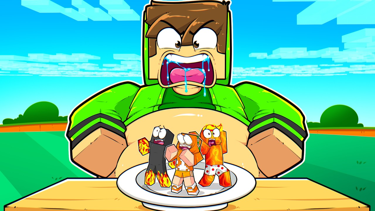 Fiquei Gordo para COMER os meus amigos no Minecraft!