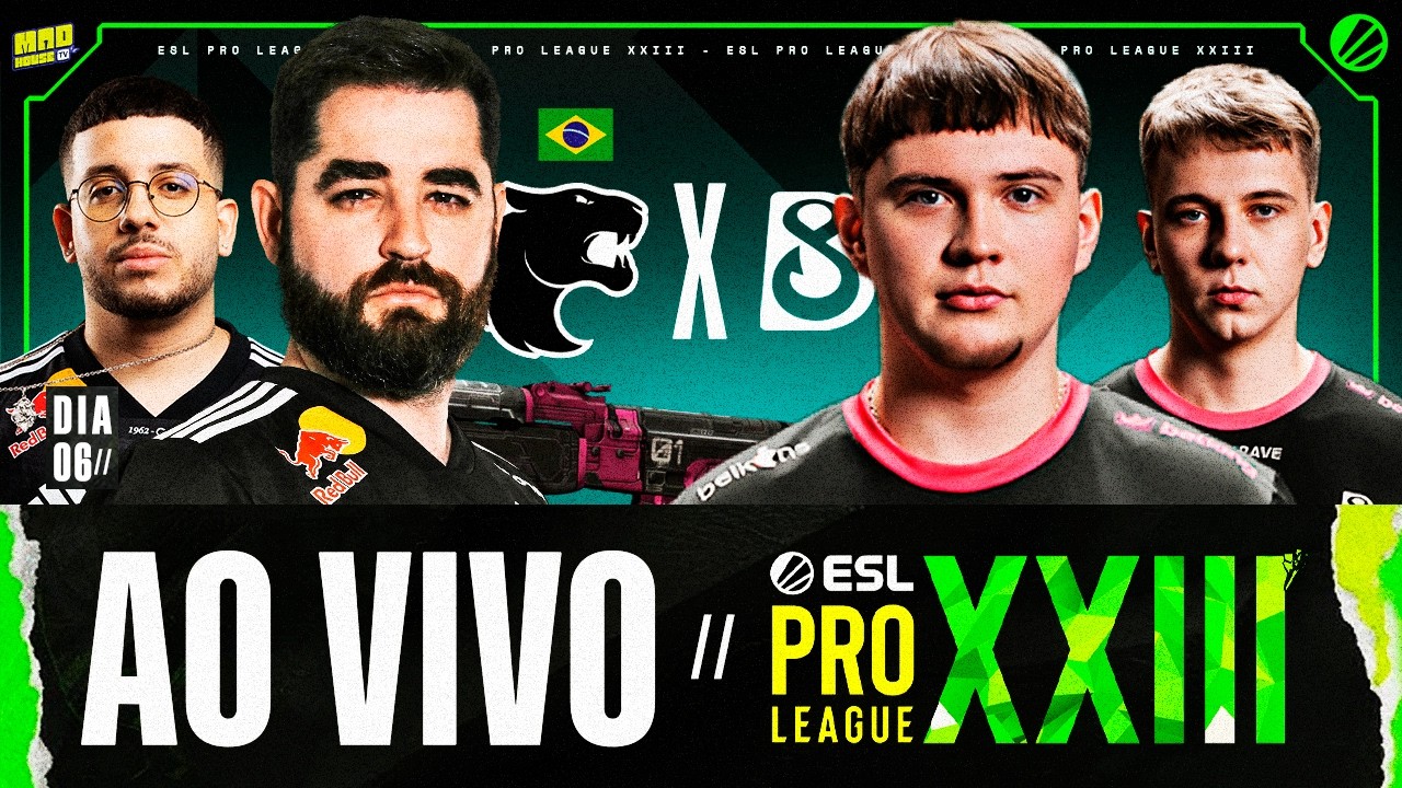 FURIA ​​🇧🇷 X B8  - ESL PRO LEAGUE SEASON 23 STAGE 2 - TODOS OS JOGOS (PARTE 1) !jogoscs !social