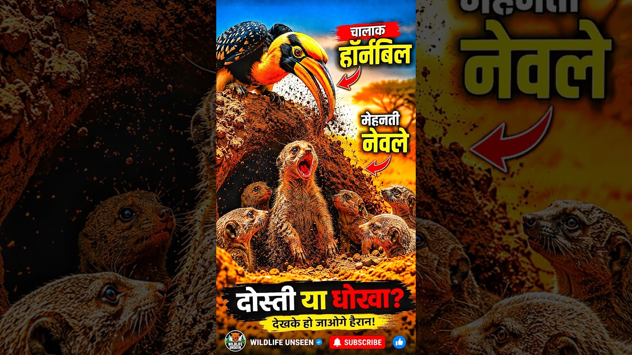 😱🤯हॉर्न बिल पक्षी की चालाक चाल🤯😱#shorts #facts #viral #trending #new #birds #wildlife #animals #hd