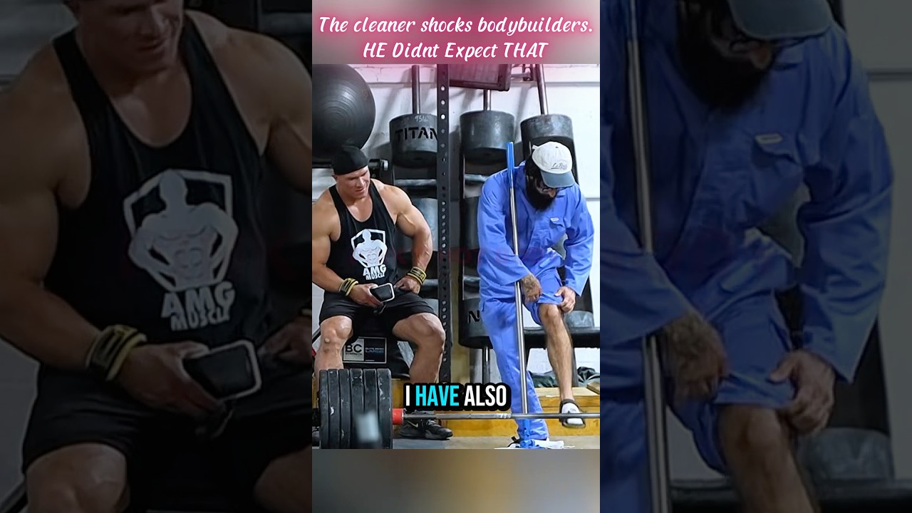 The cleaner shocks bodybuilders - HE Didnt Expect THAT.....,,,#funny #gym #trending #funyvideo