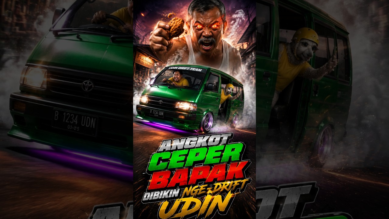 Bukan Sembarang Drift! Udin & Bandot Nge-Drift Pakai Angkot Ceper Bapak! 🚐💨 #shorts #angkot #drift