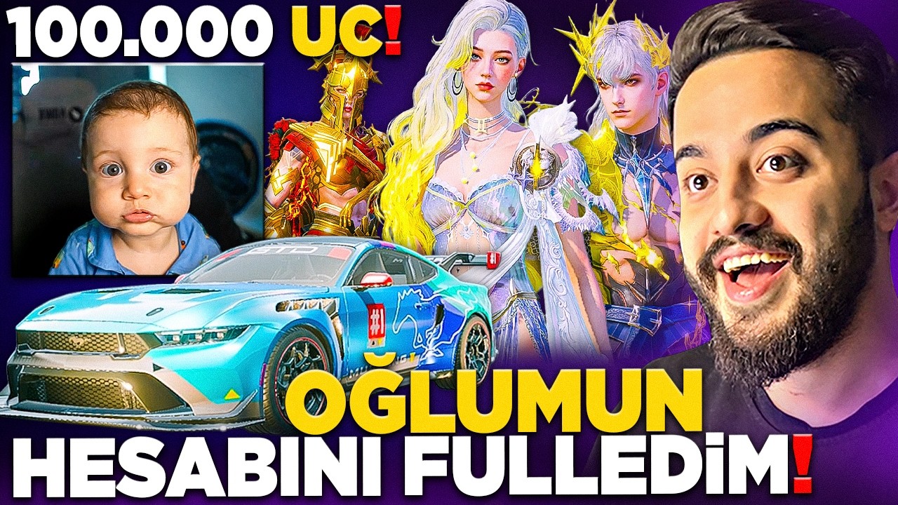AYLAR SONRA OĞLUMUN HESABINI 100.000 UC FULLEDİK! PUBG Mobile