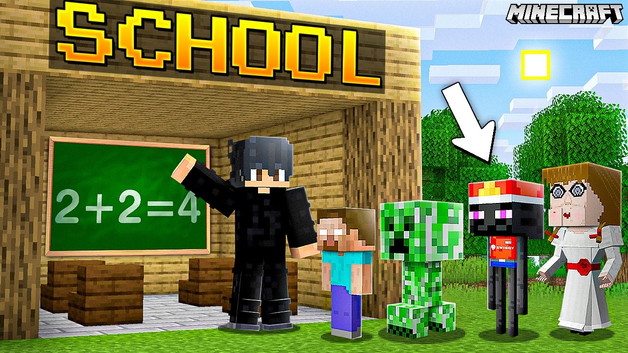 I Opened a School for FAMOUS MOBS in Minecraft...