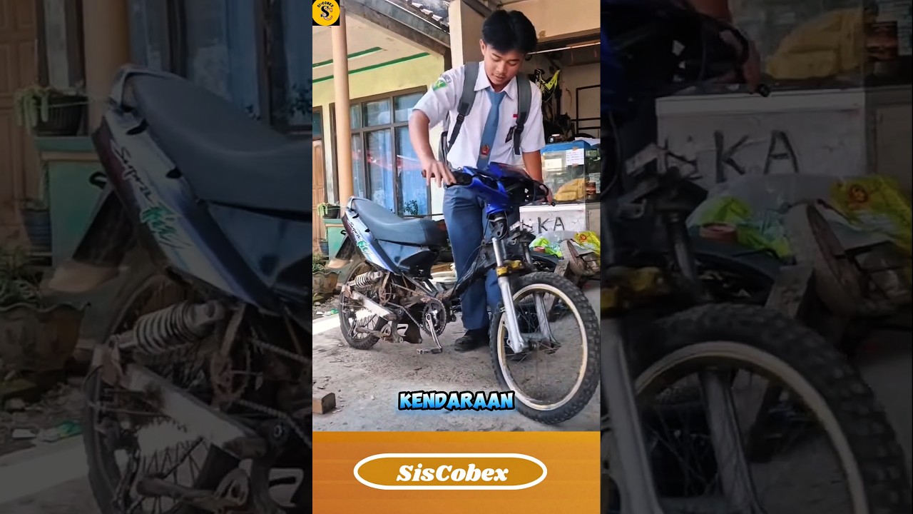 Gak Perlu Bahan Bakar, Siswa Ini Modifikasi Motornya Jadi Sepeda! #shorts