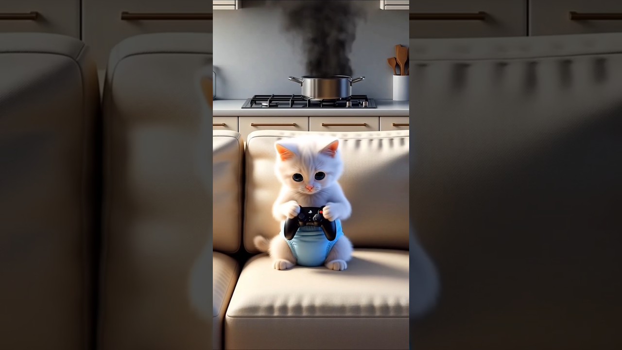 القط كوكو كان هيولع في البيت والقط مياو أبوه كان هيعمل فيه شوفوا كده وتخليها مفاجاة