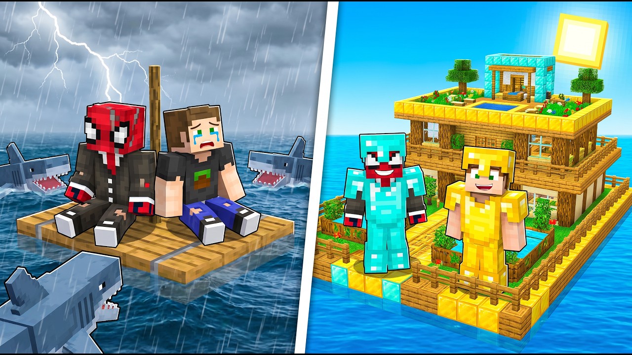 Minecraft AMA Denizin Ortasında Hayatta Kaldık