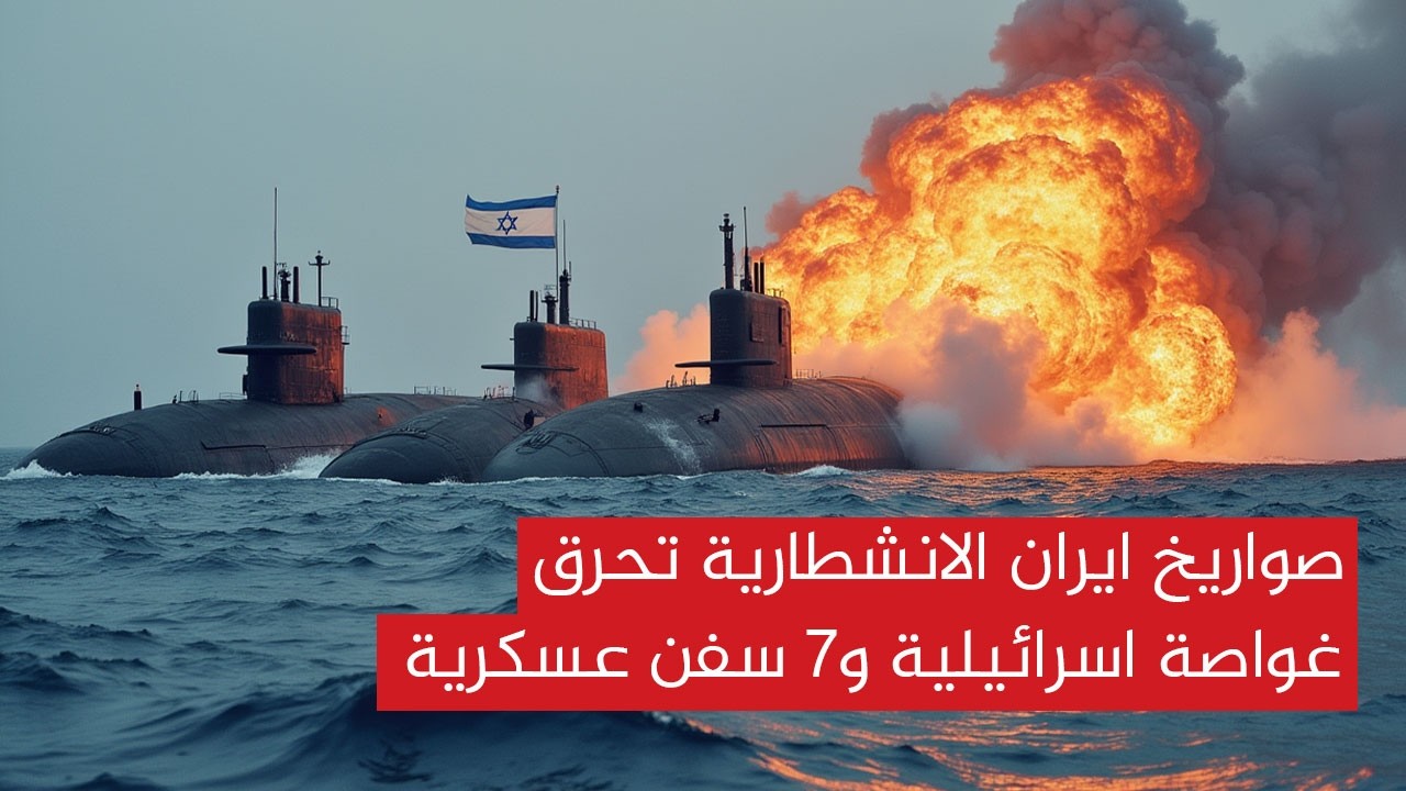 صواريخ ايران الانشطارية تحرق غواصة اسرائيلية و7 سفن عسكرية حربية على موانئ تل ابيب