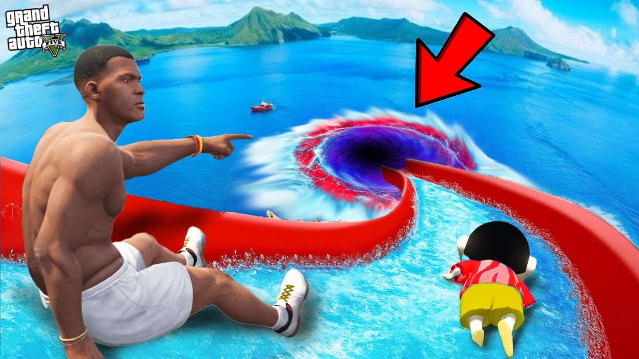Franklin Found Waterslide Portal in GTA 5 !
